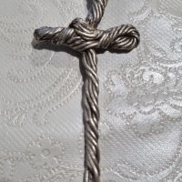 Сребърен кръст 925 ръчна изработка , снимка 2 - Колиета, медальони, синджири - 44329759