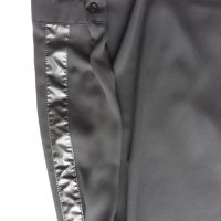 Черна луксозна риза официална с дълъг ръкав и бяла гарнитура+ кожен елемент на ръкава ,много стилна , снимка 9 - Ризи - 37416831