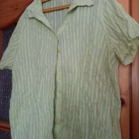 лятна бледо зелена лека риза L XL, снимка 2 - Ризи - 36775228