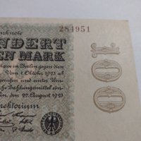 Райх банкнота - Германия - 100 Милиона марки / 1923 година - 17975, снимка 4 - Нумизматика и бонистика - 31029687