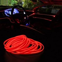 3 Метра Интериорно амбиентно осветление за кола АВТОМОБИЛ , снимка 4 - Аксесоари и консумативи - 37538617