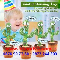Интерактивна играчка кактус в саксия пеещ, играещ танцува и повтарящ кактус промо цена - код 3698, снимка 1 - Други - 36912431