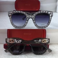 Gucci дамски слънчеви очила с камъни тип котка, снимка 1 - Слънчеви и диоптрични очила - 31091382