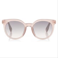 Jimmy Choo - Vivy - Pink Round Framed Sunglasses with Detachable Jewel Clip On, снимка 6 - Слънчеви и диоптрични очила - 40350753