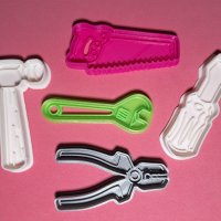 инструмент строителни инструменти чук клещи оттвертка ключ пластмасов резец форма за фондан тесто , снимка 1 - Форми - 44198939