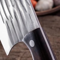 Нов Кухненски Нож Въглеродна Стомана Дървена Дръжка готвене дом кухня, снимка 6 - Съдове за готвене - 42552868