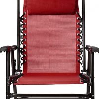 Сгъваем люлеещ се стол със сенник Amazon Basics - червен, снимка 3 - Столове - 39024119