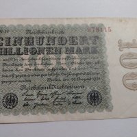 Райх банкнота - Германия - 100 Милионна марки - 1923  година - 17953, снимка 5 - Нумизматика и бонистика - 31019820