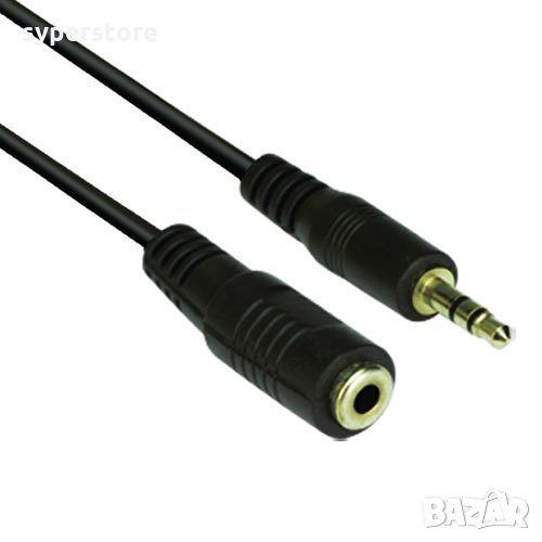 Кабел Аудио жак Мъжки към Аудио жак Женски 5м VCom SS001331 Cable 3.5mm-M/F, снимка 1