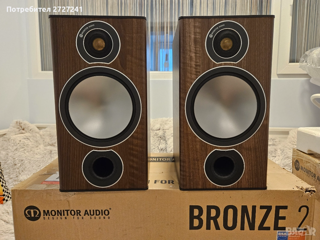 Monitor audio bronze 2 bookshelf speakers тонколони, снимка 1
