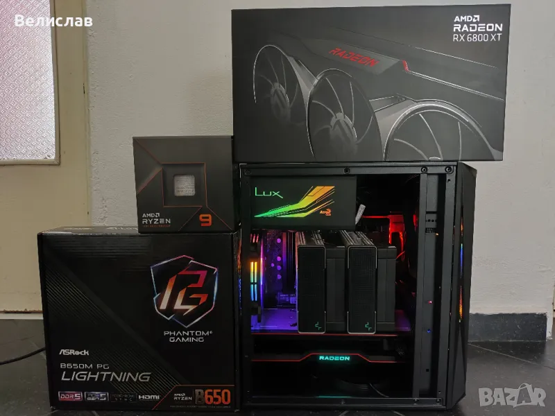 Gaming PC (Workstation) с Ryzen 9 7950x/ RX 6800XT 16GB/ 32GB DDR5, снимка 1
