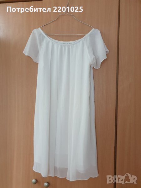 Ефирна бяла рокля, снимка 1