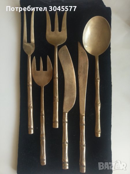 Прибори за хранене комплект (лъжица, вилици, ножи) 1970 г., снимка 1