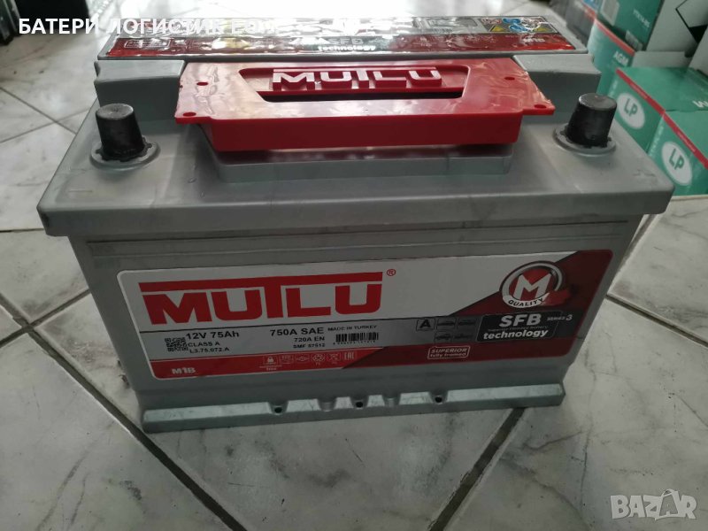Акумулаторт 75 ан 750А, подходящ за бензинови автомобили!, снимка 1