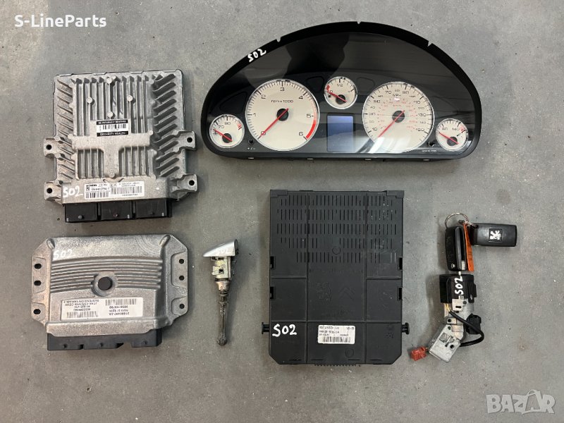 Комплект запалване и ключ Peugeot 407 Пежо 407 2.0 HDI 2.0 ХДИ HW9648237680 BSI 281191298A #S02, снимка 1