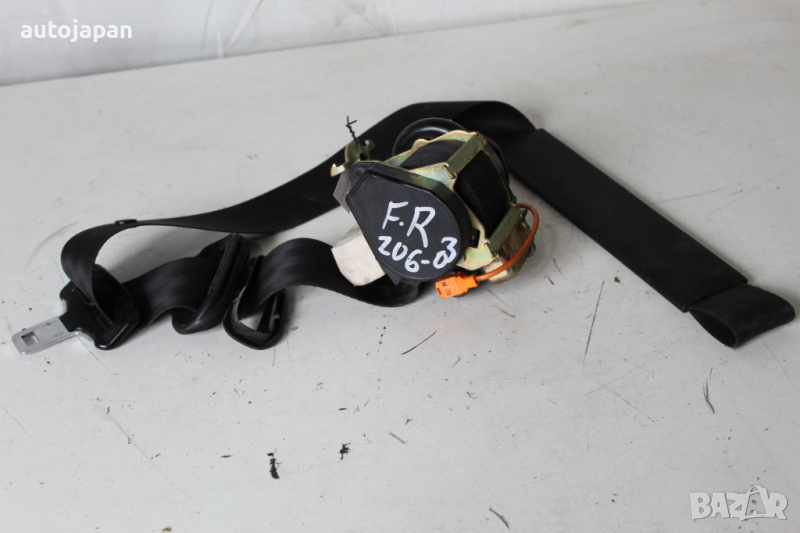 Преден десен колан Пежо 206 1.4 75кс 2врати 03г Peugeot 206 1.4 75hp 2003, снимка 1
