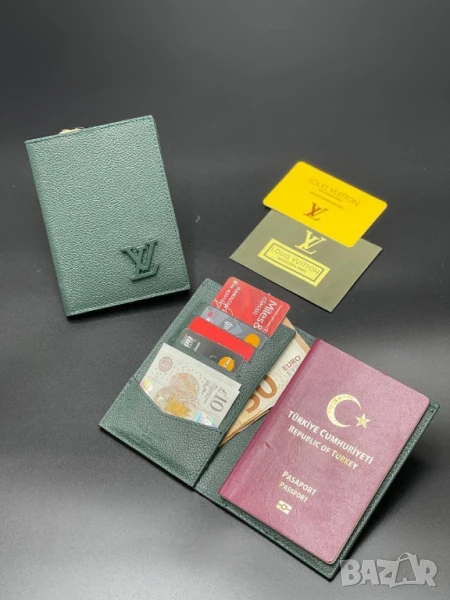 портмонета от естествена кожа в кутия louis vuitton , снимка 1