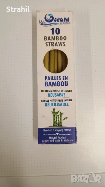 Бамбукови сламки за многократна употреба , снимка 1
