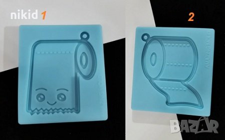 Ролка Тоалетна Хартия силиконов молд форма фондан смола украса декор, снимка 1