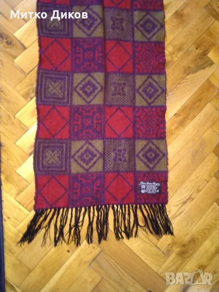Вълнен шал Pura Lana  Pure New Wool made in Italy 150cm x 36cm, снимка 1