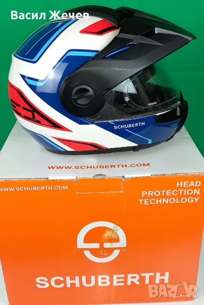 Мото Schuberth Е1 endurance blue M, снимка 1