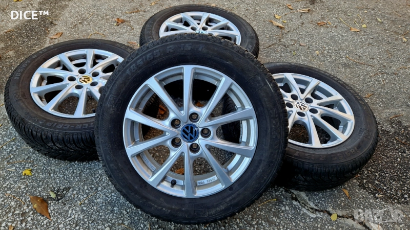 15 5х100 лети джанти Фолксваген Шкода Сеат. 185/65/15 зимни гуми , снимка 1