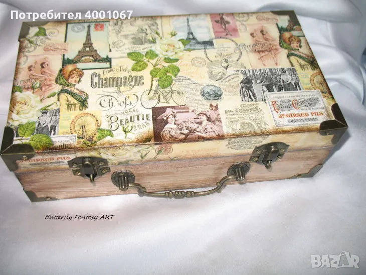 дървена ретро кутия Паиж, снимка 1