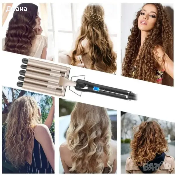 Маша за ретро къдрици с мощност 45W, с 5 разделения и керамично покритие, снимка 1