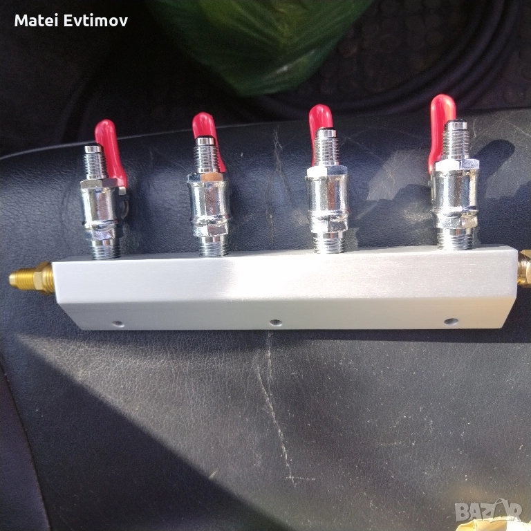 Четворен газов разпределител KegLand за СО2 с резба, снимка 1