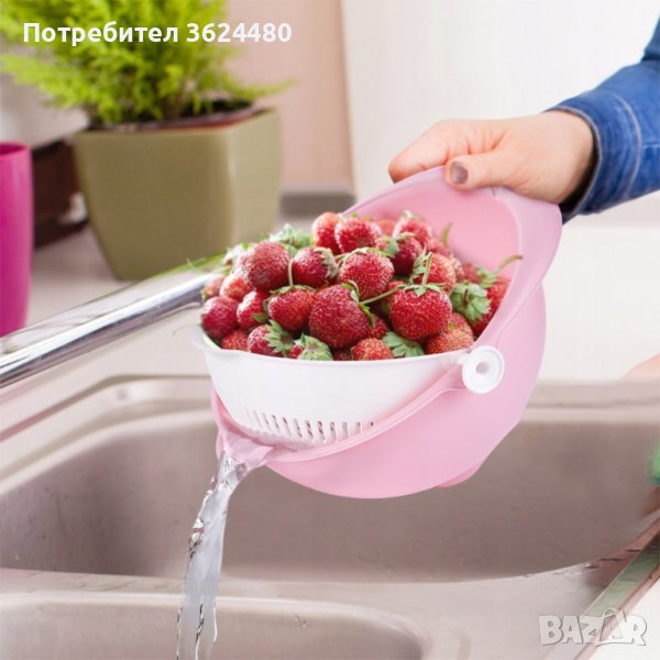 Въртящ се гевгир - купа за отцеждане - код 3250, снимка 1