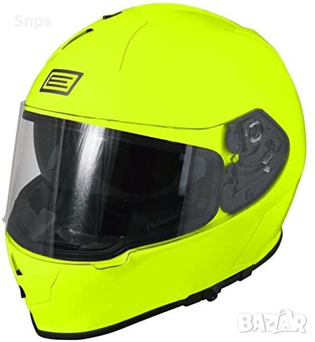 Каска за мотор за пълно лице GT Fluo, жълта, М(57-58см), снимка 1