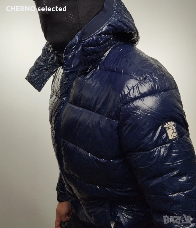 Яке Marina Militare Hooded Shiny Down Jacket – Размер L – Синьо – Отлично състояние, снимка 1