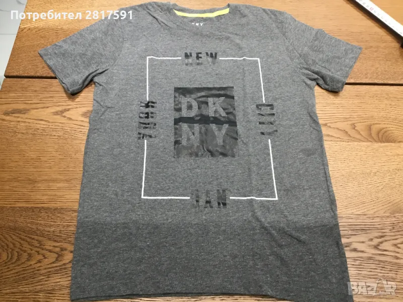 Оригинална детска тениска DKNY, тъмно сива, размер М(10-12), снимка 1