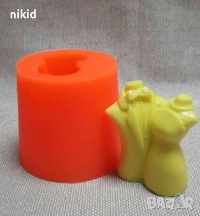 3d Дамско мъжко тяло костюм манекен силиконов молд форма калъп сватба бал свещ гипс сапун декор, снимка 1