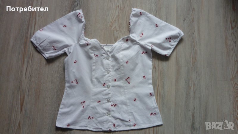Нова дамска блуза с къс ръкав S-М, снимка 1