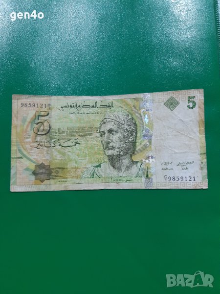 Тунис 5 динара, снимка 1