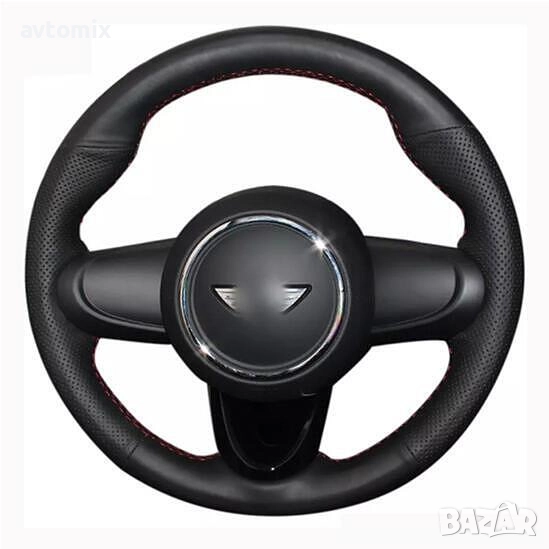 Кожен калъф за волан шиещ, Mini Cooper, снимка 1