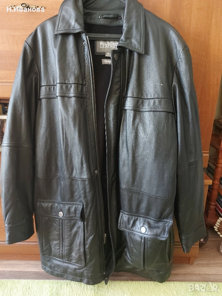 Мъжка шуба естествена кожа и подарък , снимка 1