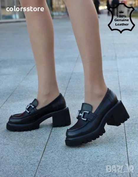 Обувки на ток - черна ЕСТЕСТВЕНА кожа - 27717, снимка 1