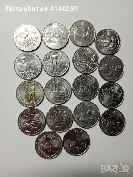 САЩ монети 1/4 долар куортър , снимка 1