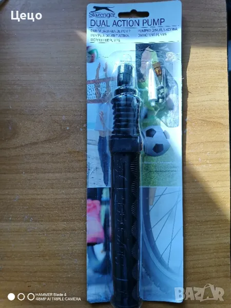 Помпа за топка с 2 игли slazenger, снимка 1