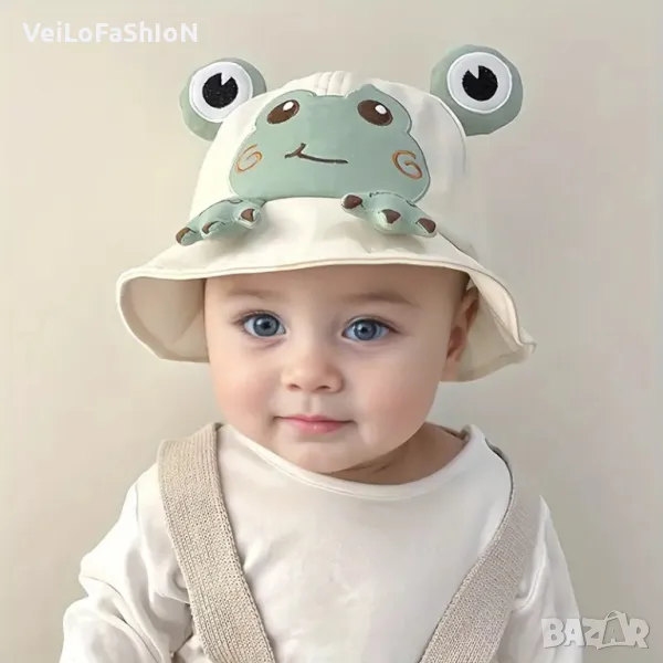 Нова бебешка лятна шапка Жабче, снимка 1