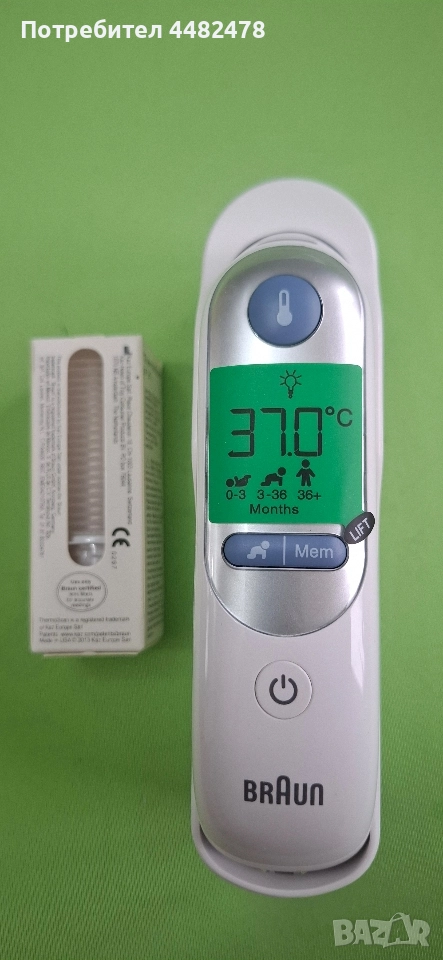 Ушен термометър Braun ThermoScan 7, снимка 1
