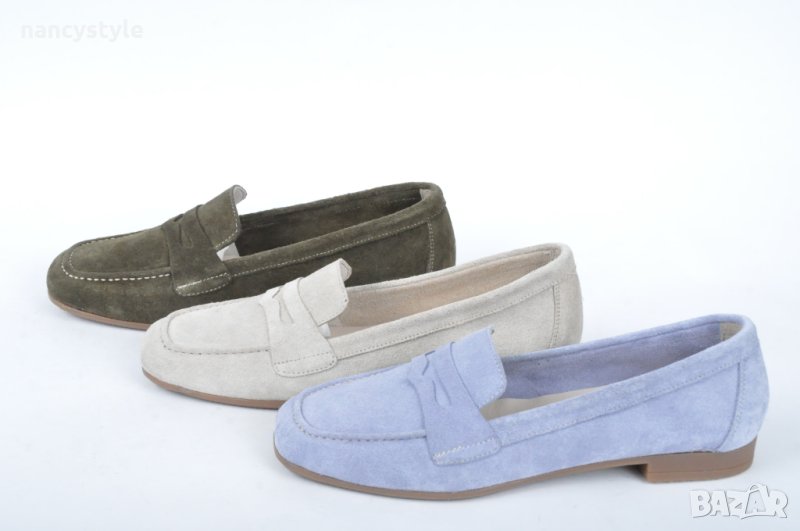 НОВО! Дамски мокасини естествен велур - Четири цвята, снимка 1