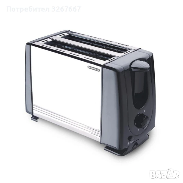 Тостер за 2 филии Termomax, 650W, метален, снимка 1