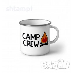 Метално Емайлирано Канче "Camp Crew Fire" , снимка 1