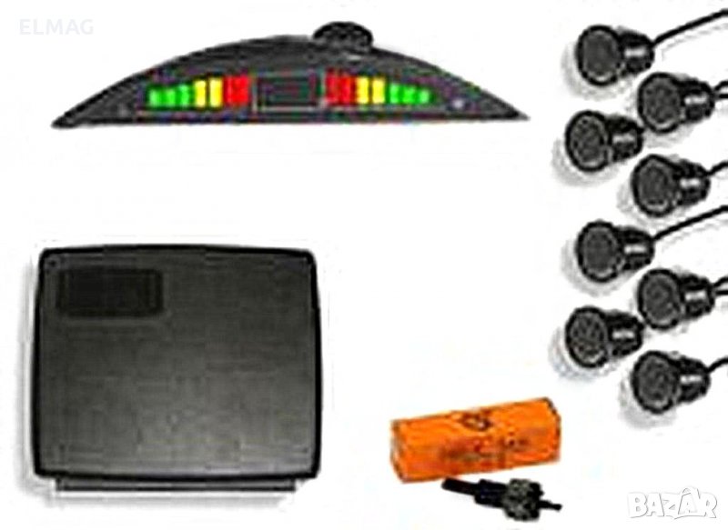 ПАРКТРОНИК с 8 ДАТЧИКА И LED ДИСПЛЕЙ и ЗВУКОВА СИГНАЛИЗАЦИЯ, снимка 1
