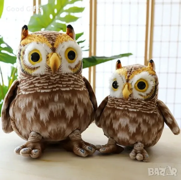 Реалистична плюшена играчка Бухал, 25см, Плюшен Бухал, снимка 1