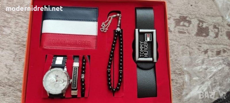 Комплект Tommy Hilfiger колан,часовник,портфейл,броеница,запалка,гривна, снимка 1