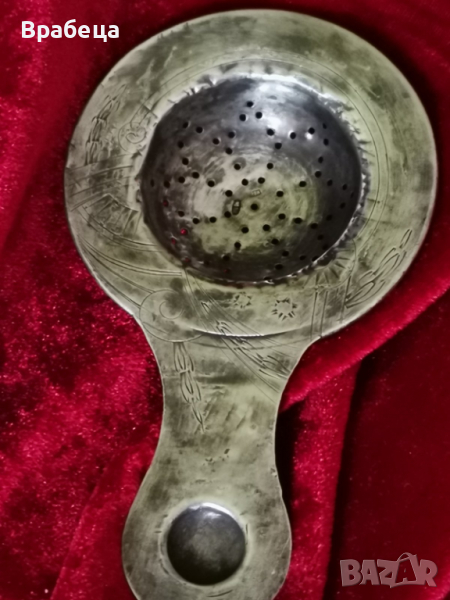 Сребро. 84. Царска Русия. Цедка за чай , снимка 1